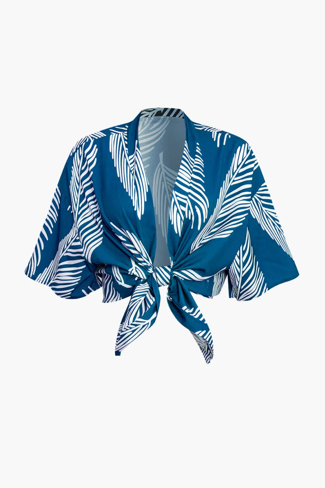 Leaf Print Drawstring Shorts Set>MICAS Discount