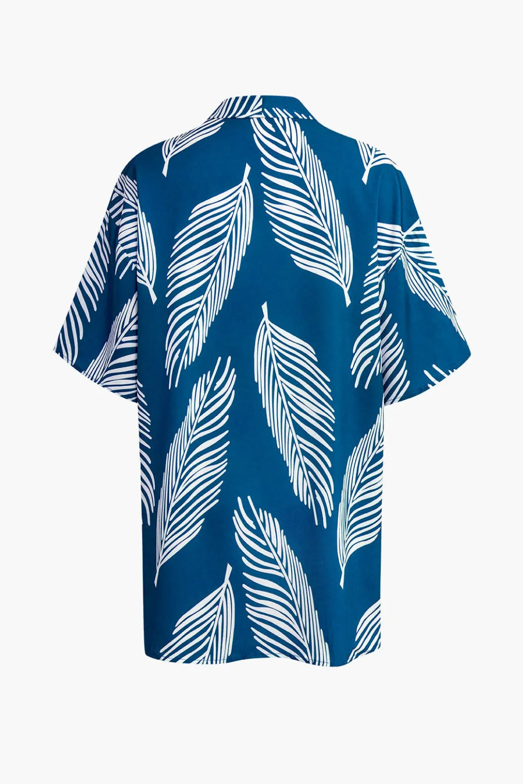 Leaf Print Drawstring Shorts Set>MICAS Discount