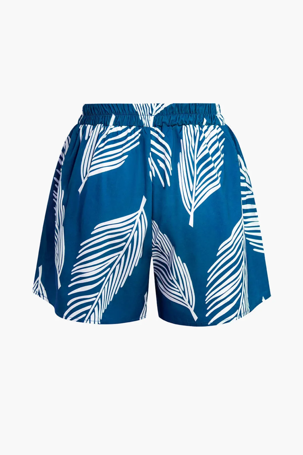 Leaf Print Drawstring Shorts Set>MICAS Discount