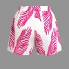 Leaf Print Drawstring Shorts Set>MICAS Discount