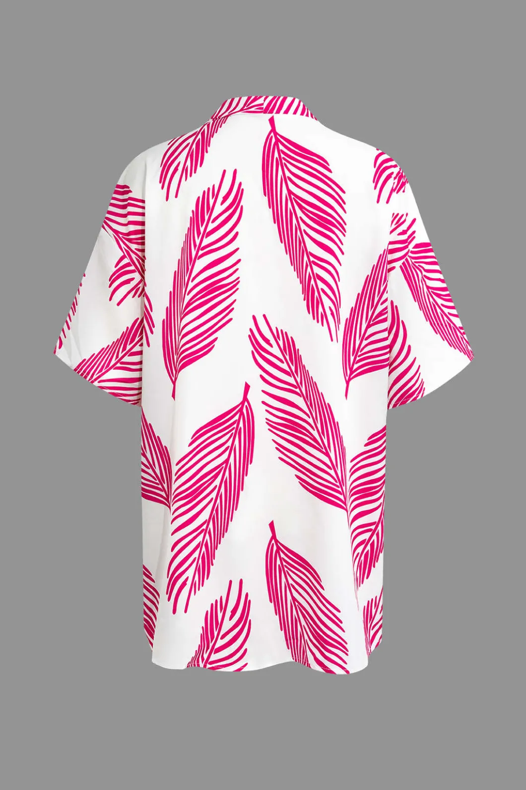 Leaf Print Drawstring Shorts Set>MICAS Discount