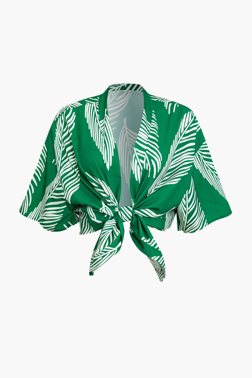 Leaf Print Drawstring Shorts Set>MICAS Discount