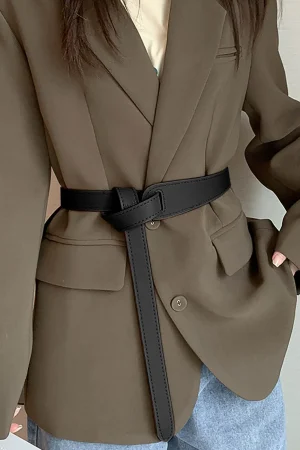 Leather Waist Cinching Belt>MICAS Discount