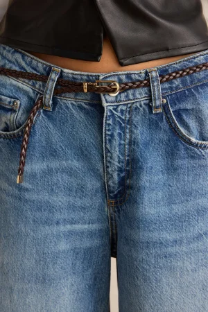 Leather Woven Waist Belt>MICAS Best