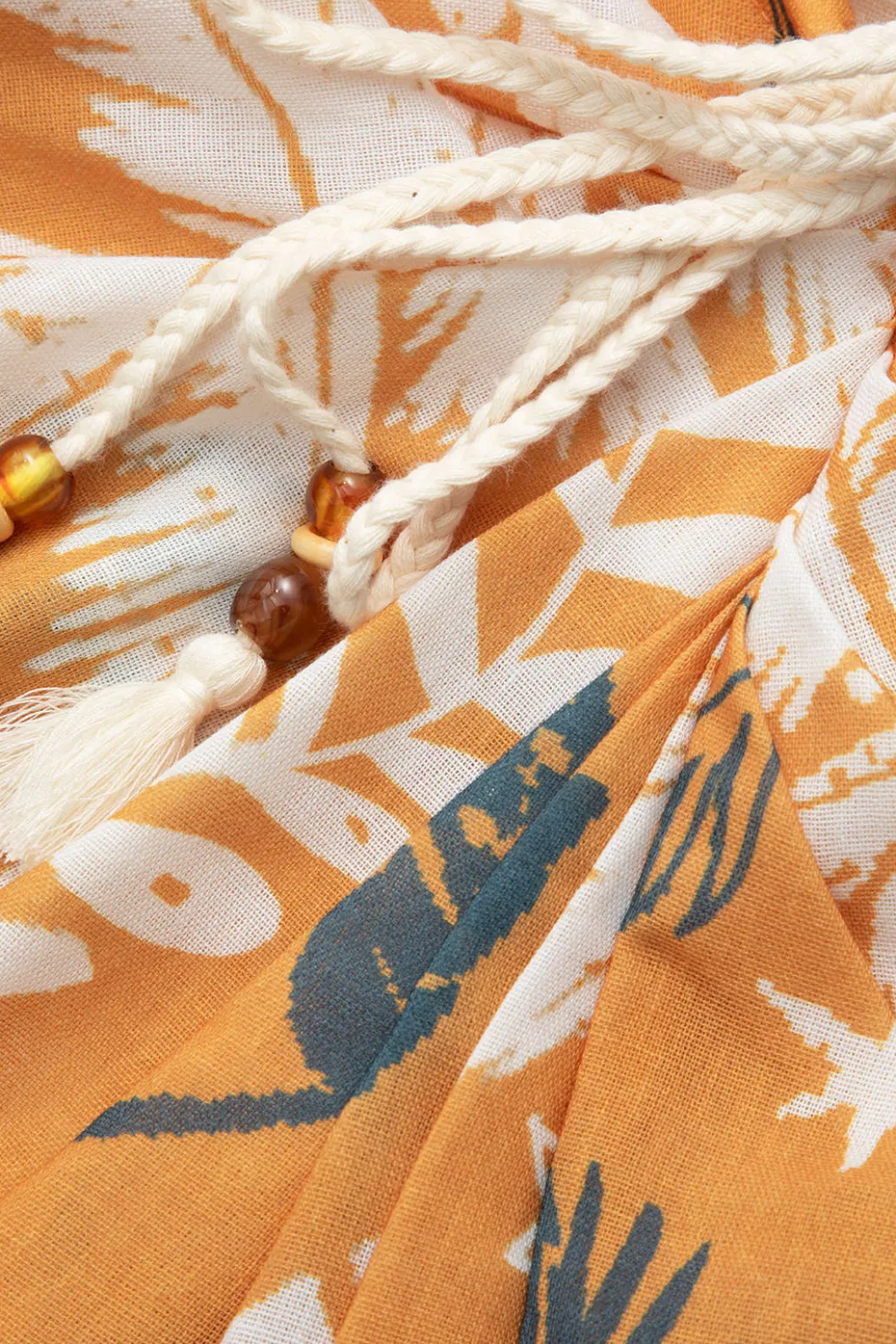 Leaves Print Knot Split Cover-Up Maxi Skirt>MICAS Sale