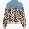 Leopard Print Patchwork Denim Jacket>MICAS Online