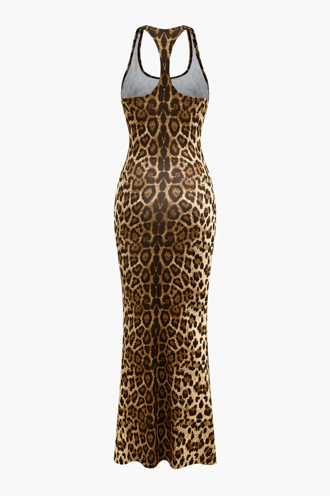 Leopard Print Backless Sleeveless Maxi Dress>MICAS Clearance
