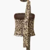 Leopard Print Mesh Halter Tube Top>MICAS Hot