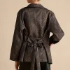 Leopard Print Pocket Button Belted Jacket>MICAS New
