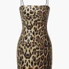 Leopard Print Sequins Spaghetti Strap Mini Dress>MICAS Hot