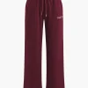 Letter Embroidery Hooded Top And Tie-Up Trousers Set>MICAS Online
