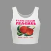 Letter &Fruit Print Tank Top>MICAS Best