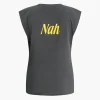 Letter Print Sleeveless T-shirt>MICAS New