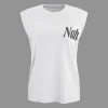 Letter Print Sleeveless T-shirt>MICAS New