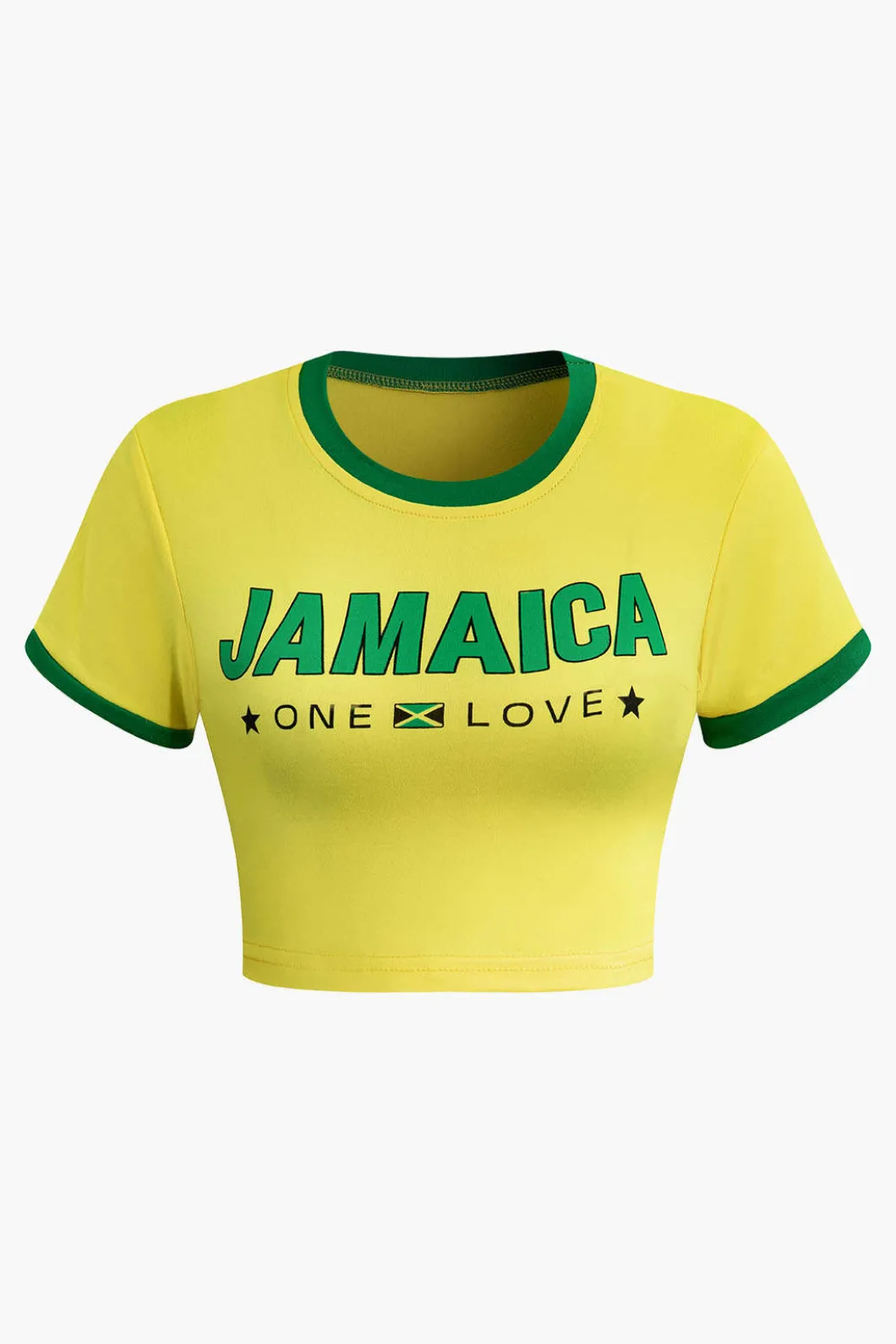 Letter Printed Crop T-shirt>MICAS New