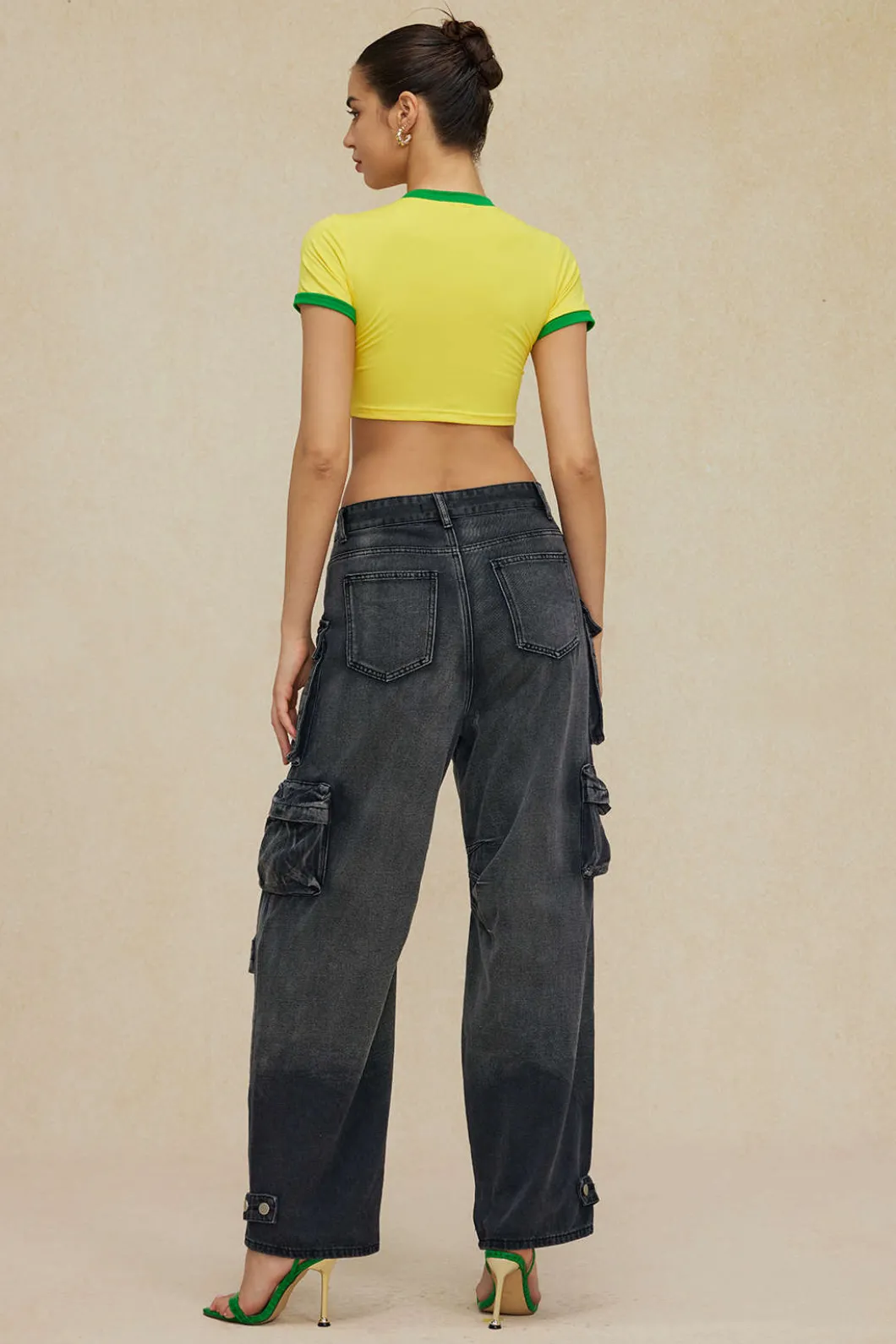 Letter Printed Crop T-shirt>MICAS New