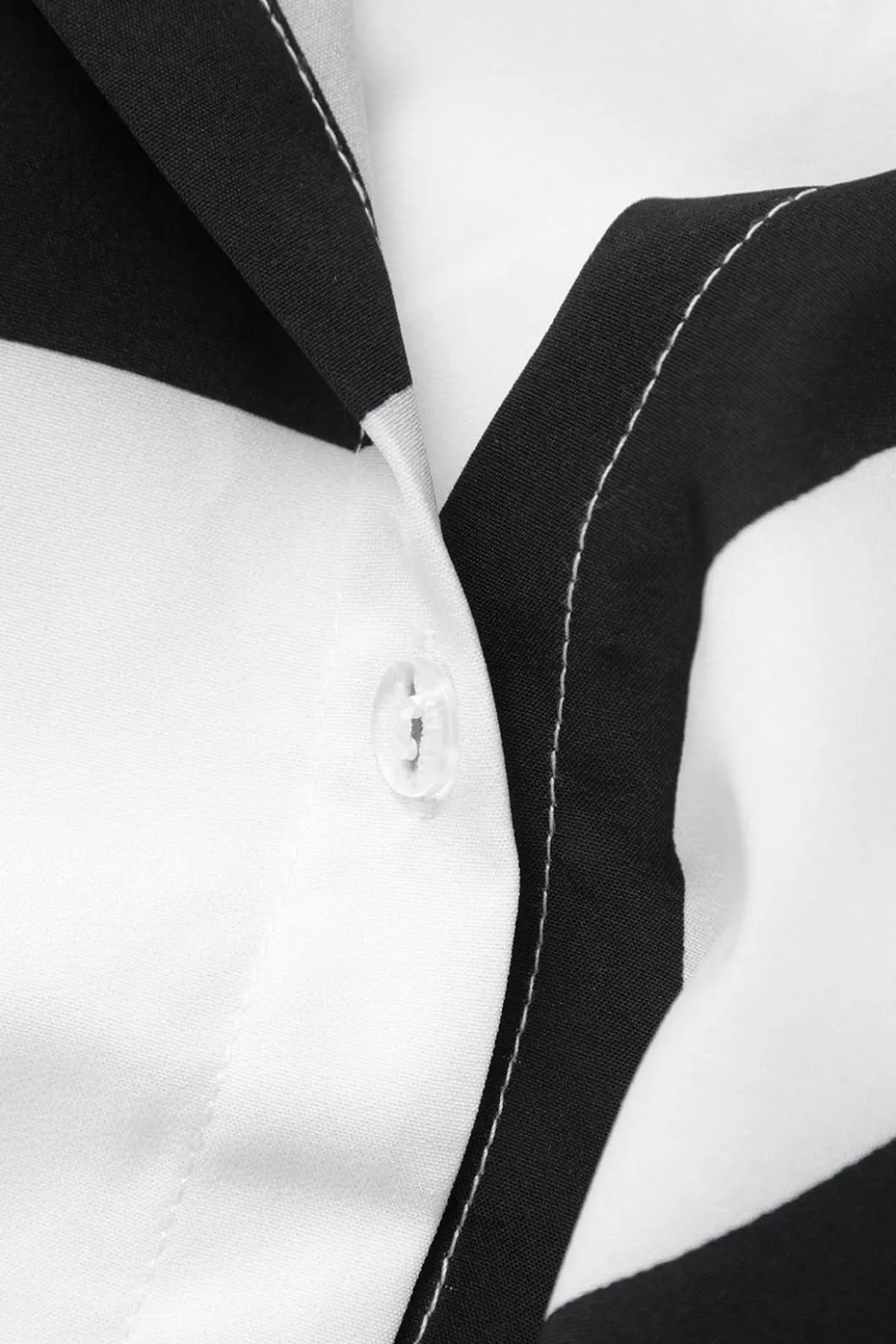 Line Print Button Up Shirt And High Waist Wide Leg Pants Set>MICAS Sale