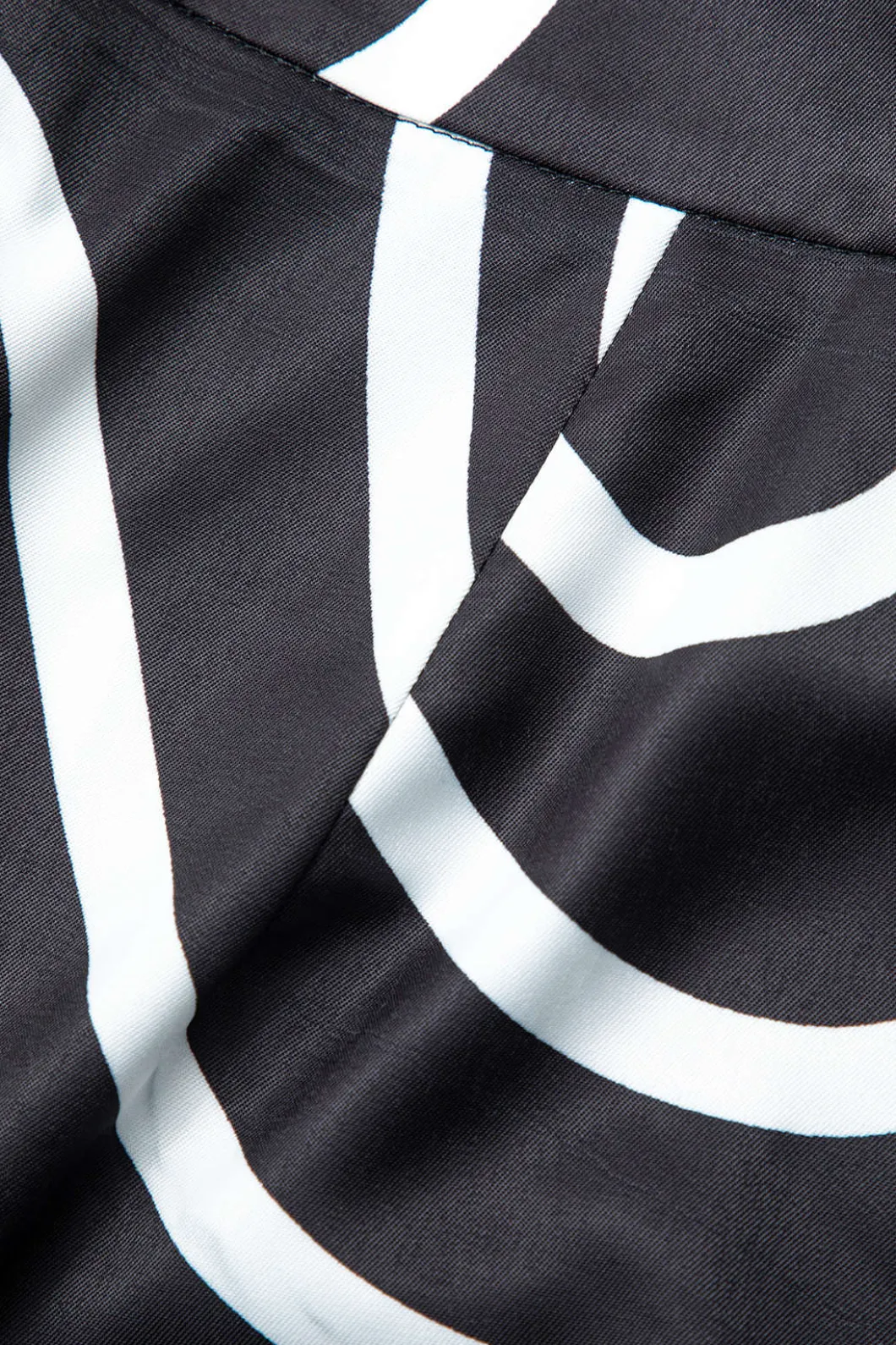 Line Print Straight Leg Pants>MICAS Fashion