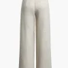 Linen Asymmetrical Zipper Straight Leg Pants>MICAS Best