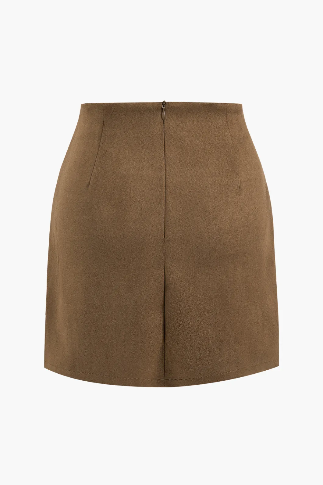 Linen Button Patchwork Pleated Skirt>MICAS New