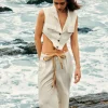 Linen Tie Waist Wide Leg Pants>MICAS Best