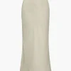 Linen-Blend High-Waisted Maxi Skirt>MICAS Outlet