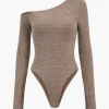 Long Sleeve Asymmetrical Bodysuit>MICAS Discount