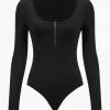 Long Sleeve Zipper Front Bodysuit>MICAS Online