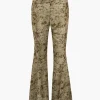 Low Rise Tie Dye Tie Waist Flare Leg Pants>MICAS Online