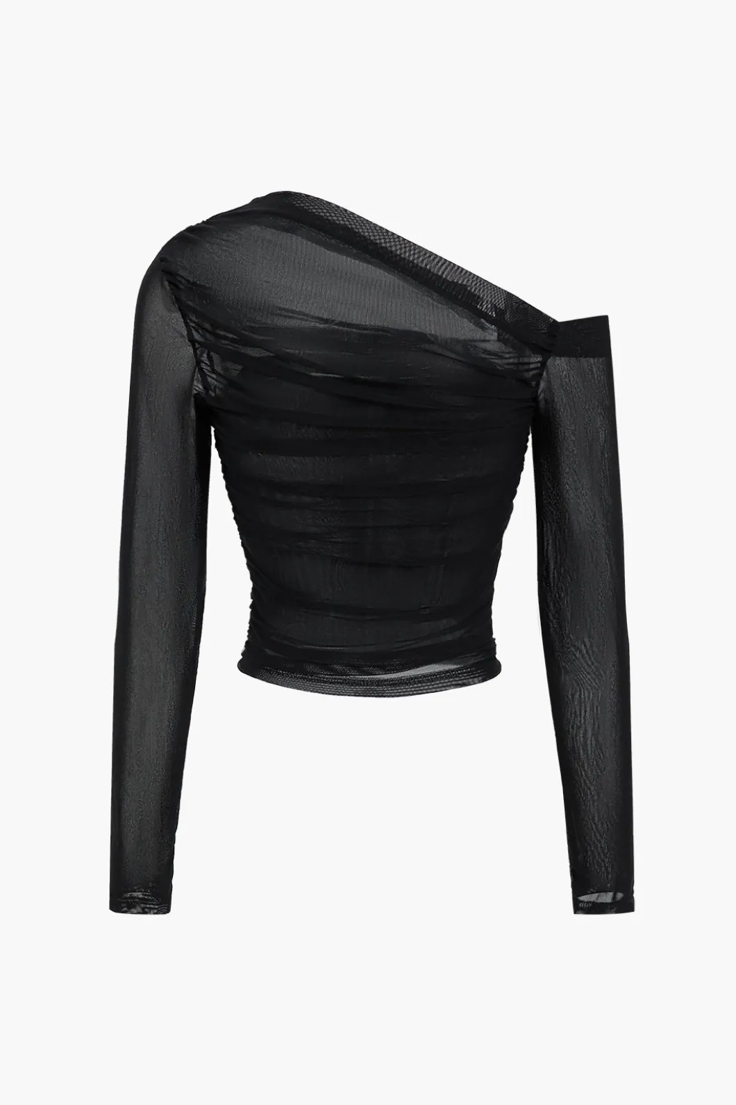 Mesh Asymmetrical Long-Sleeve Top>MICAS Clearance