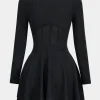 Mesh Patchwork Corset Long Sleeve Mini Dress>MICAS Sale
