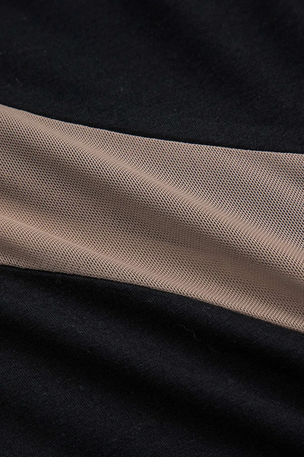 Mesh Patchwork Round Neck Short Sleeve Bodysuit>MICAS New