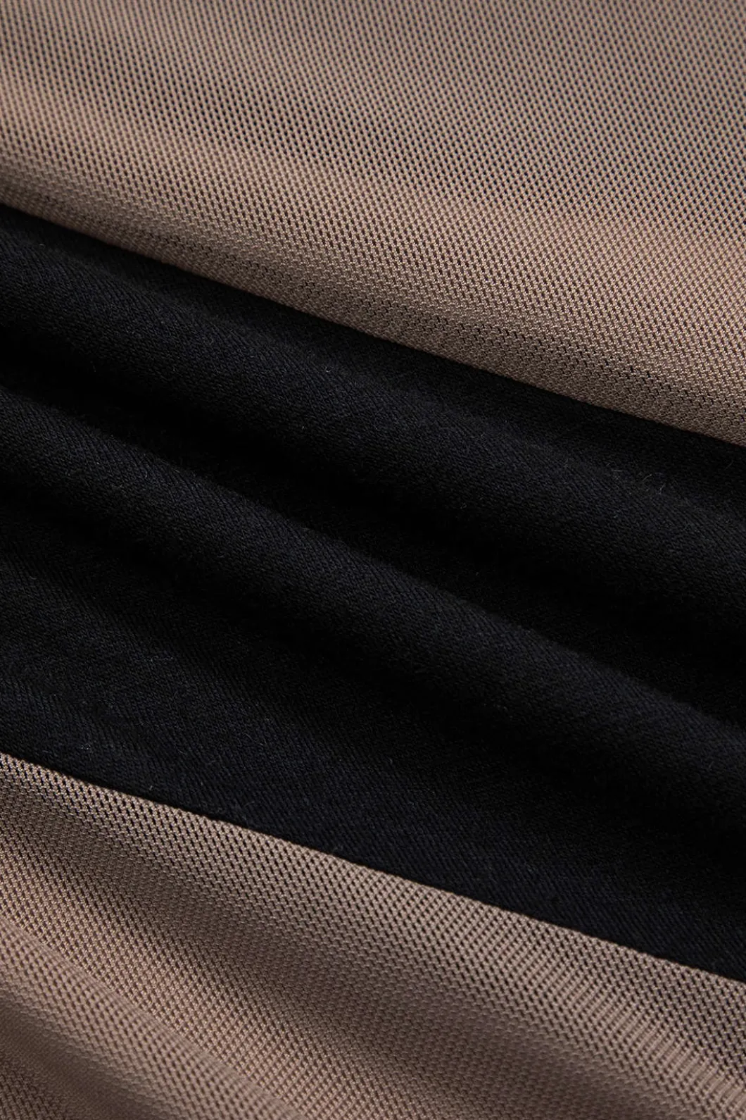 Mesh Patchwork Round Neck Short Sleeve Bodysuit>MICAS New