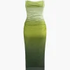 Mesh Ruched Cami Maxi Dress>MICAS Best