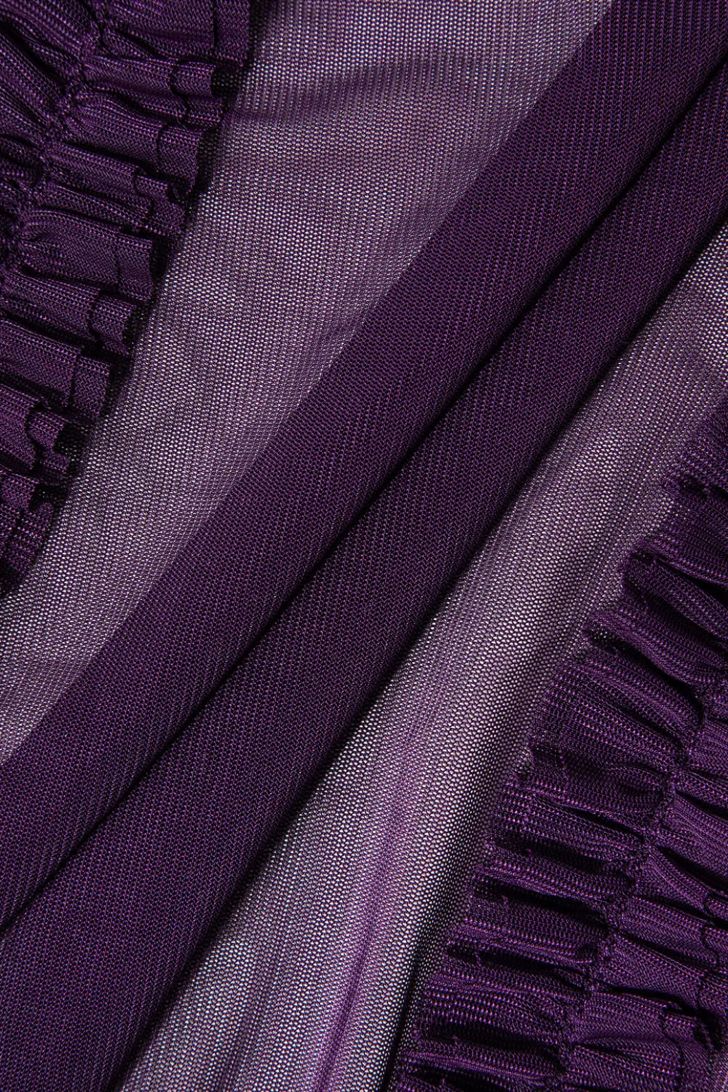 Mesh Ruched Layered Frill Slip Maxi Dress>MICAS Discount