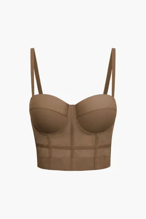 Mesh Underwire Bustier Top>MICAS Discount