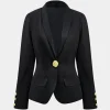 Metal Button V-neck Blazer>MICAS Discount