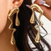 Metal Drop Asymmetrical Earrings>MICAS Fashion