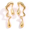 Metal Drop Asymmetrical Earrings>MICAS Fashion