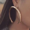 Metal Exaggerated Geometric Semicircular Earrings>MICAS Outlet