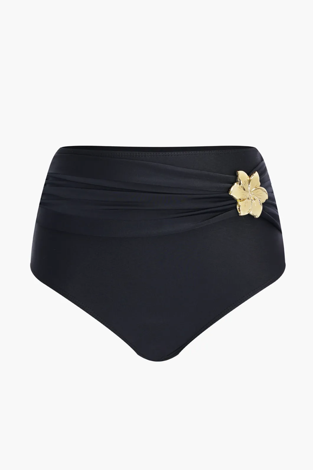 Metal Flower Decor Ruffle Bikini Set>MICAS Discount