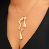 Metal Irregular Teardrop Liquid Design Necklace>MICAS Sale