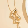 Metal Irregular Teardrop Liquid Design Necklace>MICAS Sale