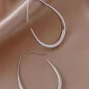 Metal Oval Earrings>MICAS Fashion