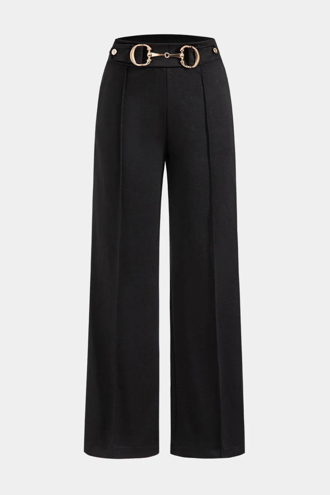 Metallic Decor Straight Leg Trousers>MICAS Sale