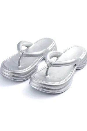 Metallic Flip Flops>MICAS New
