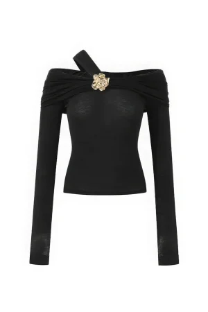 Metallic Off Shoulder T-Shirt>MICAS Sale