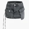 Multi Pocket Denim Mini Cargo Skirt>MICAS Online