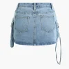 Multi Pocket Denim Mini Cargo Skirt>MICAS Online