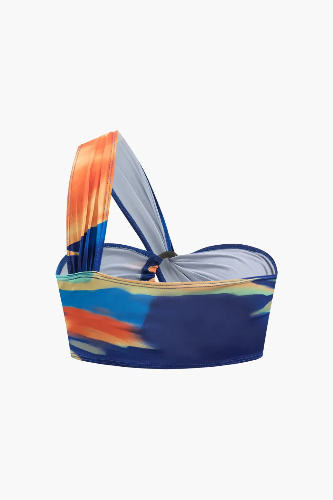 Multi Print One Shoulder Crop Top And Ruched Drawstring Mini Skirt Set>MICAS Discount